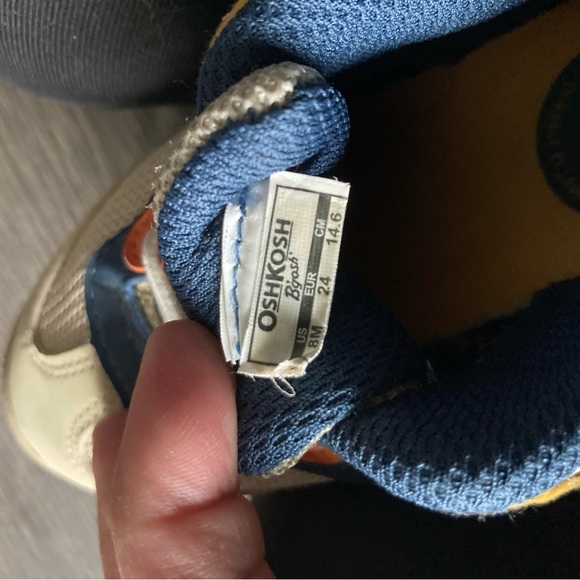 OshKosh B'gosh Toddler Blue and Orange Sneakers Retro-Inspired Design - Picture 5 of 5